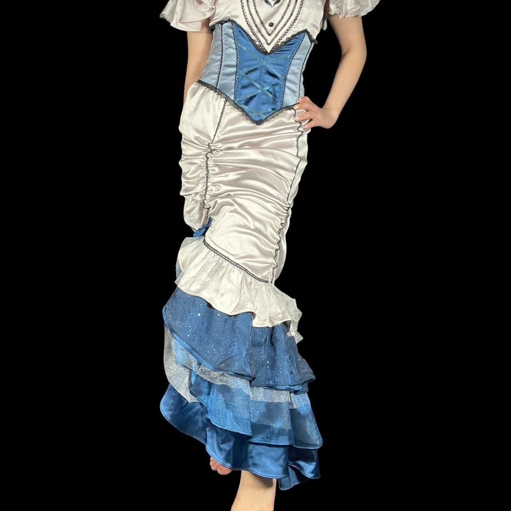 LUOLITA BOX FISHTAIL MAXI DRESS